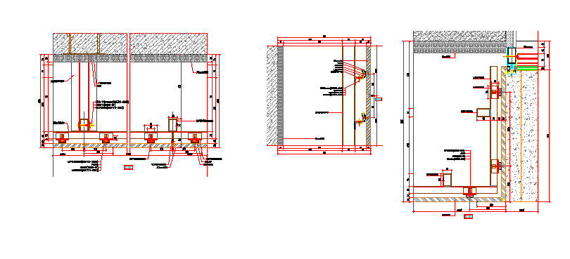 某景点石材幕墙结构CAD节点详图-图一