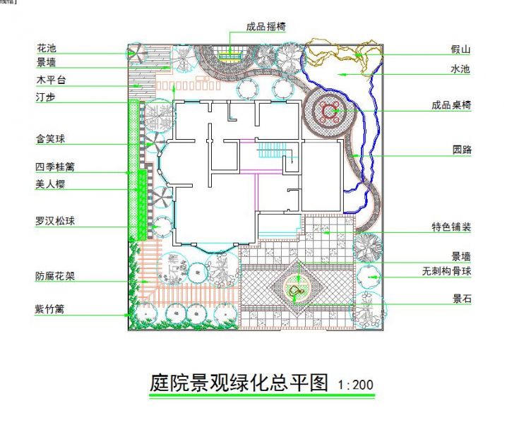 南平市小型精品别墅景观设计节点详图