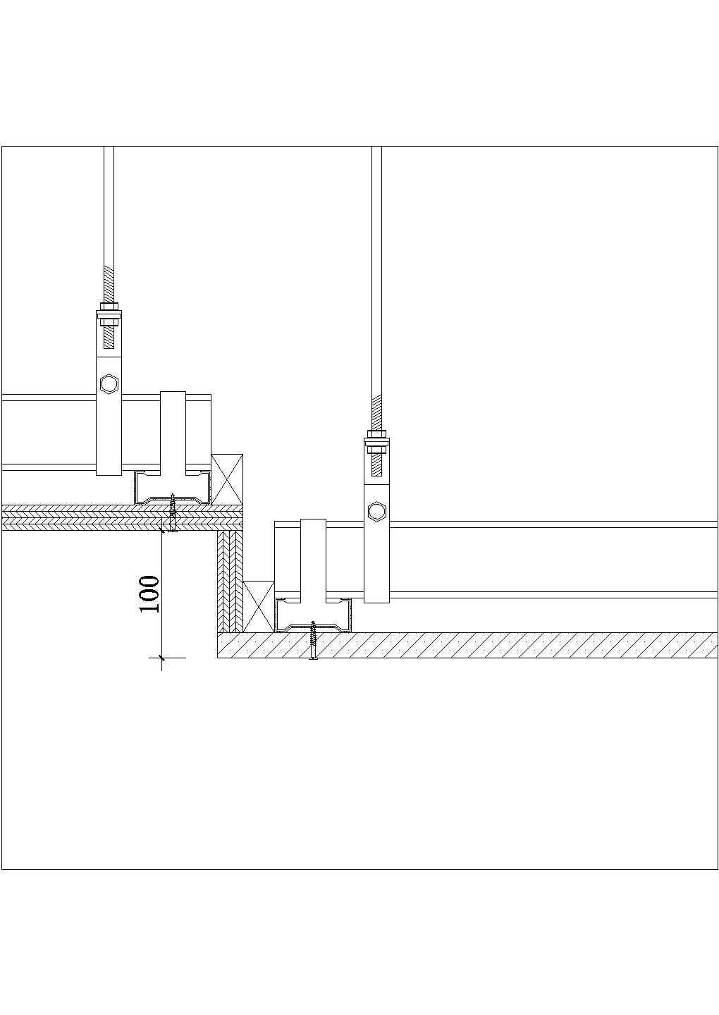 各种天棚吊顶设计CAD节点详图-图二