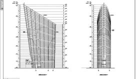A区钢结构塔楼建筑施工CAD节点详图