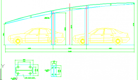汽车棚设计CAD节点详图