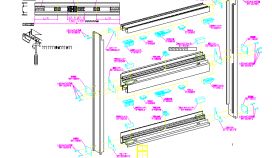 铝合金推拉窗安装示意CAD节点详图