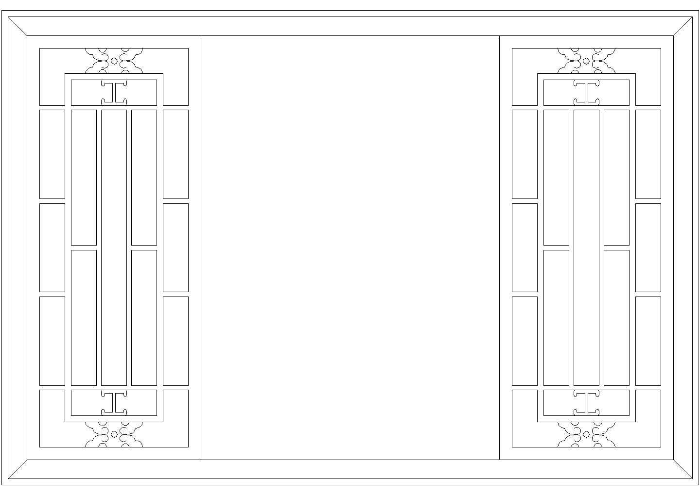 中式窗户设计CAD节点详图-图一
