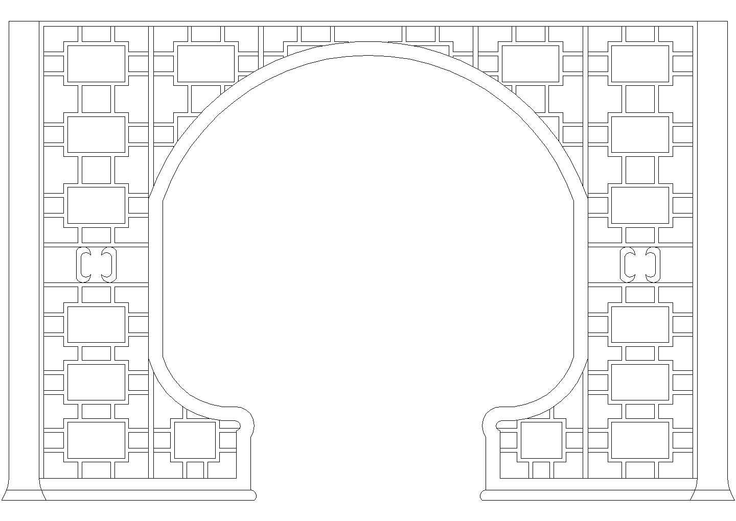 典雅中式装修设计CAD节点详图-图二
