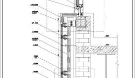 高层建筑幕墙施工作法CAD节点详图
