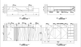 家庭水吧台结构设计节点详图
