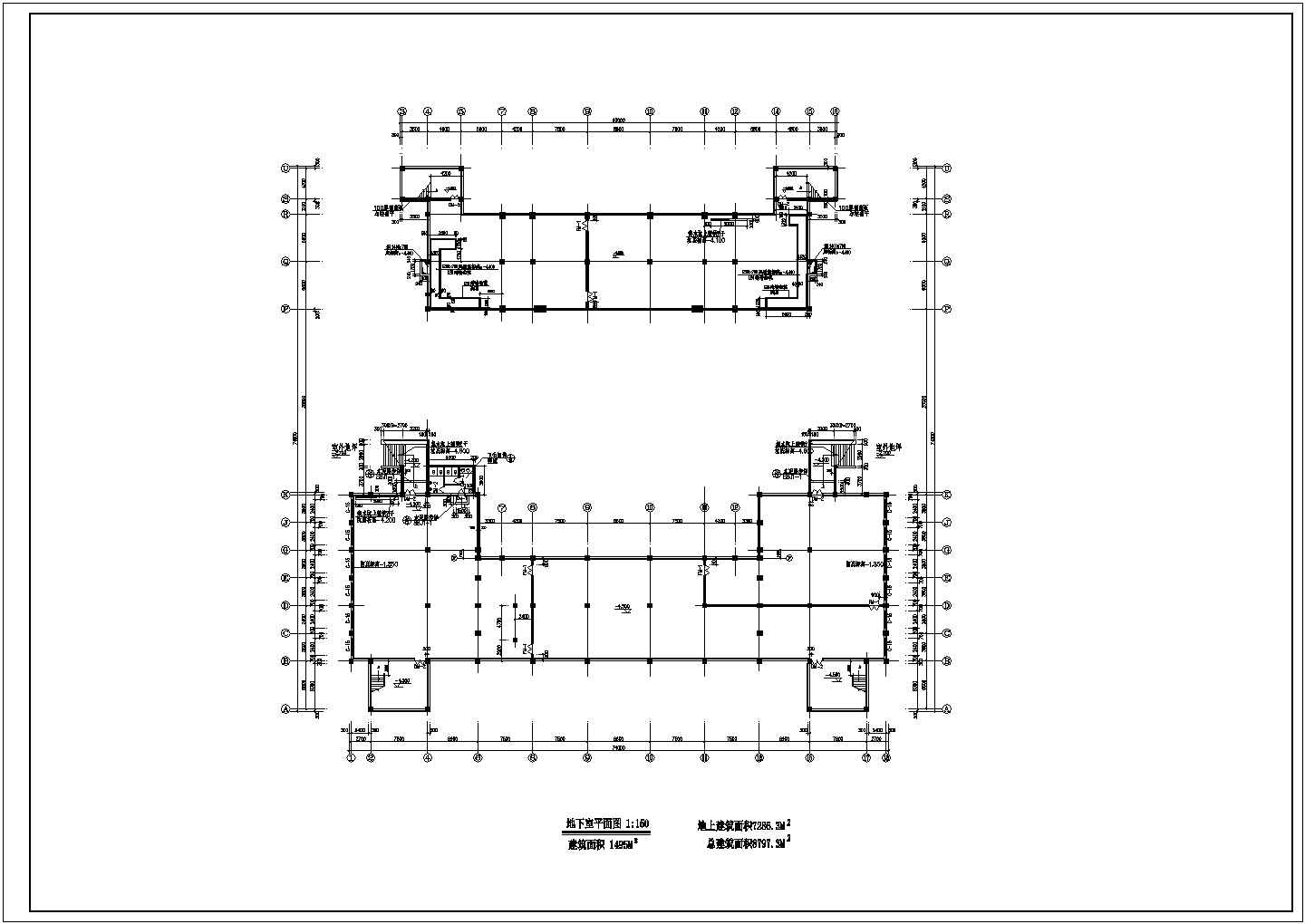 某地框架结构礼堂建筑施工节点详图-图一