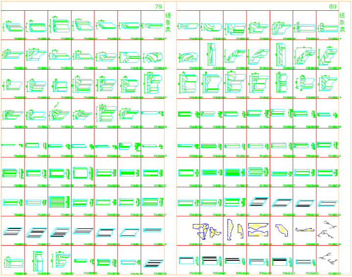 数百种建筑线条设计CAD节点详图