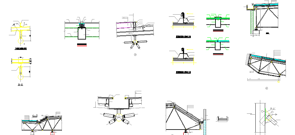 穹顶网架结构方案设计节点详图-图一