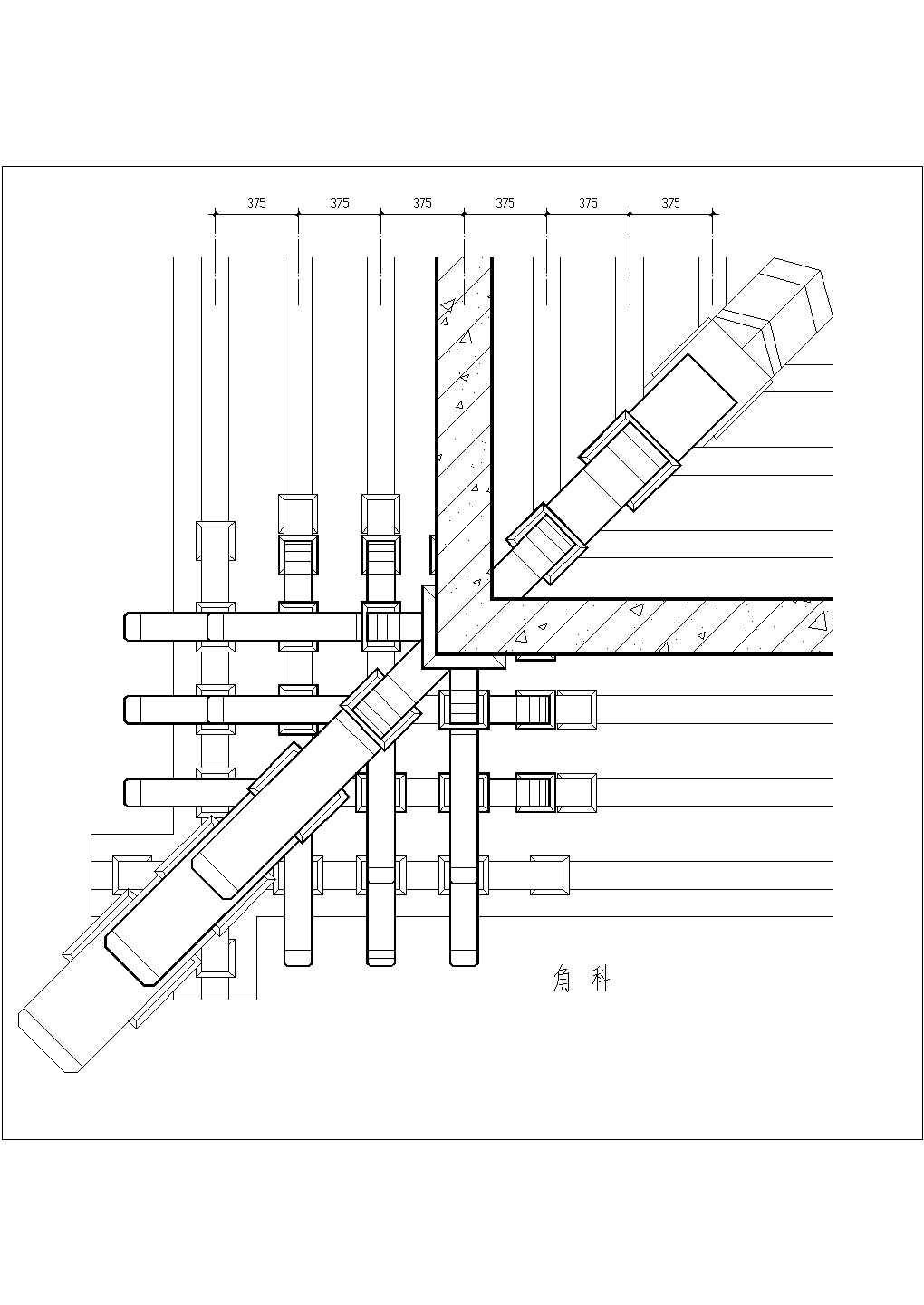 清式斗拱做法装修设计节点详图-图二