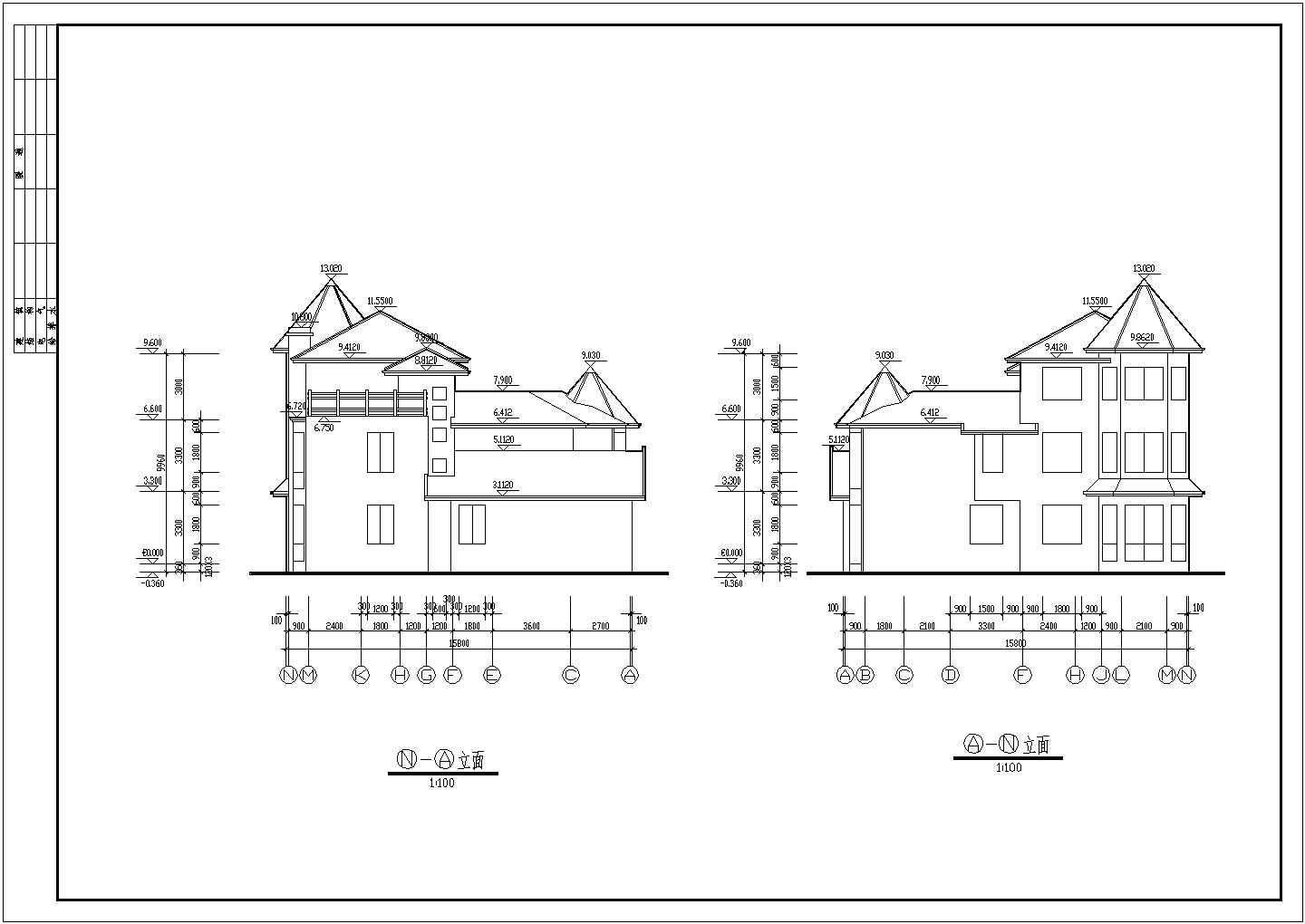 欧式别墅建施全套CAD节点详图-图二