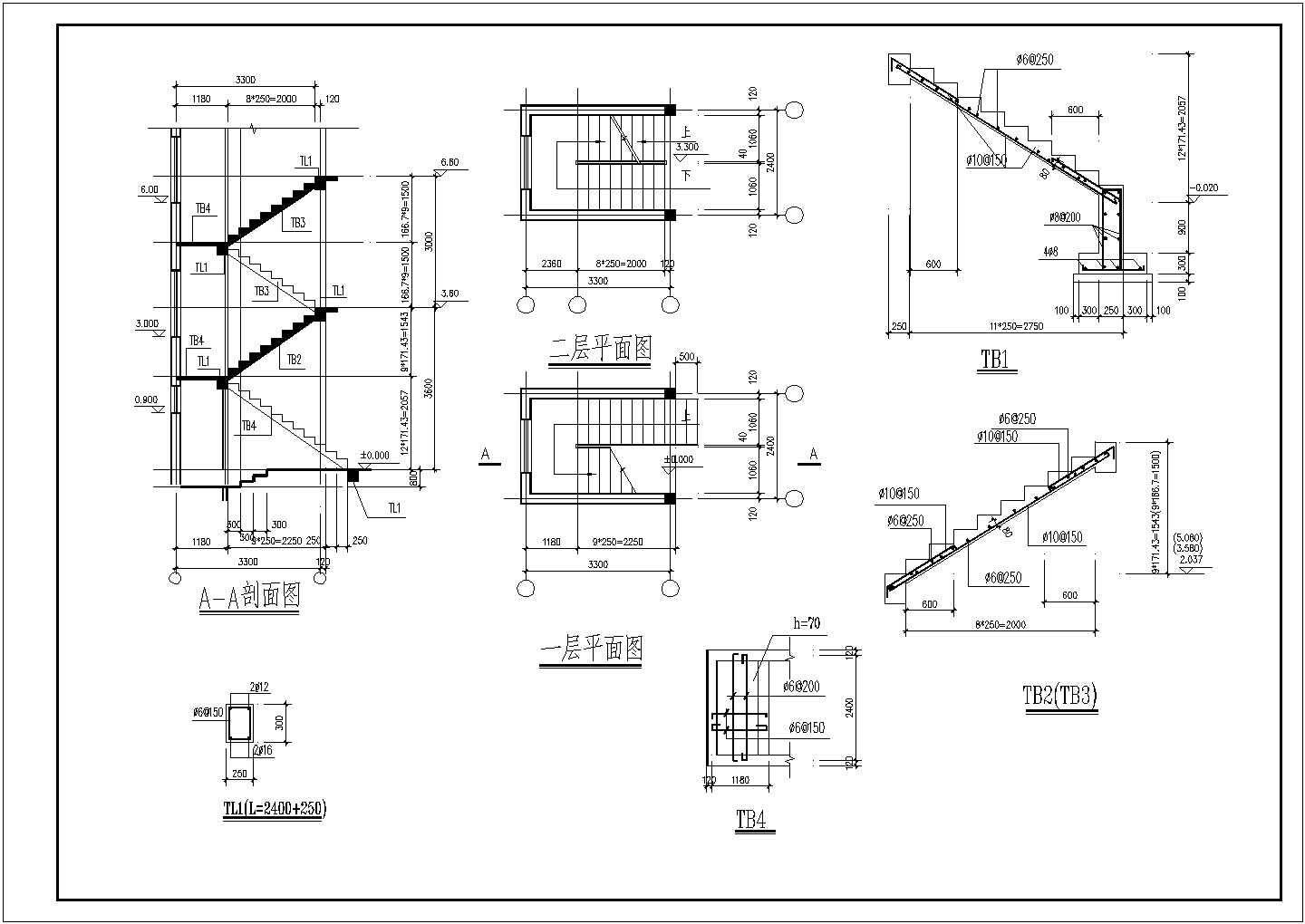 砖混结构住宅楼CAD节点详图-图二