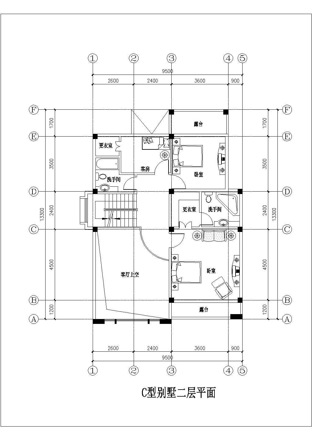 多种别墅户型方案设计节点详图-图二