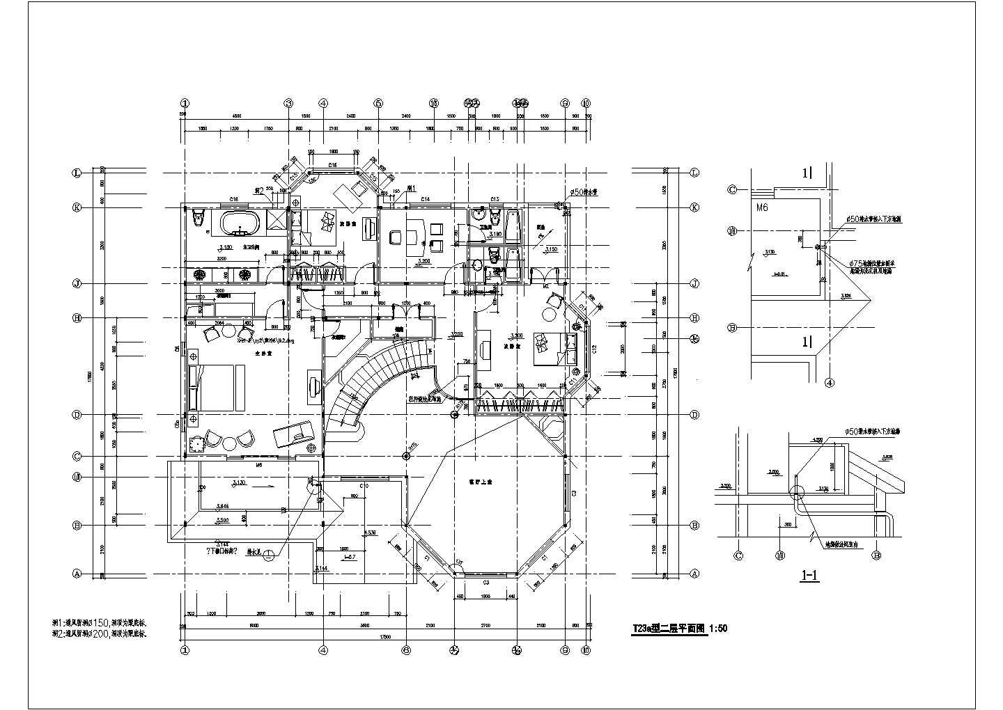 钢结构多层别墅设计方案CAD节点详图-图一