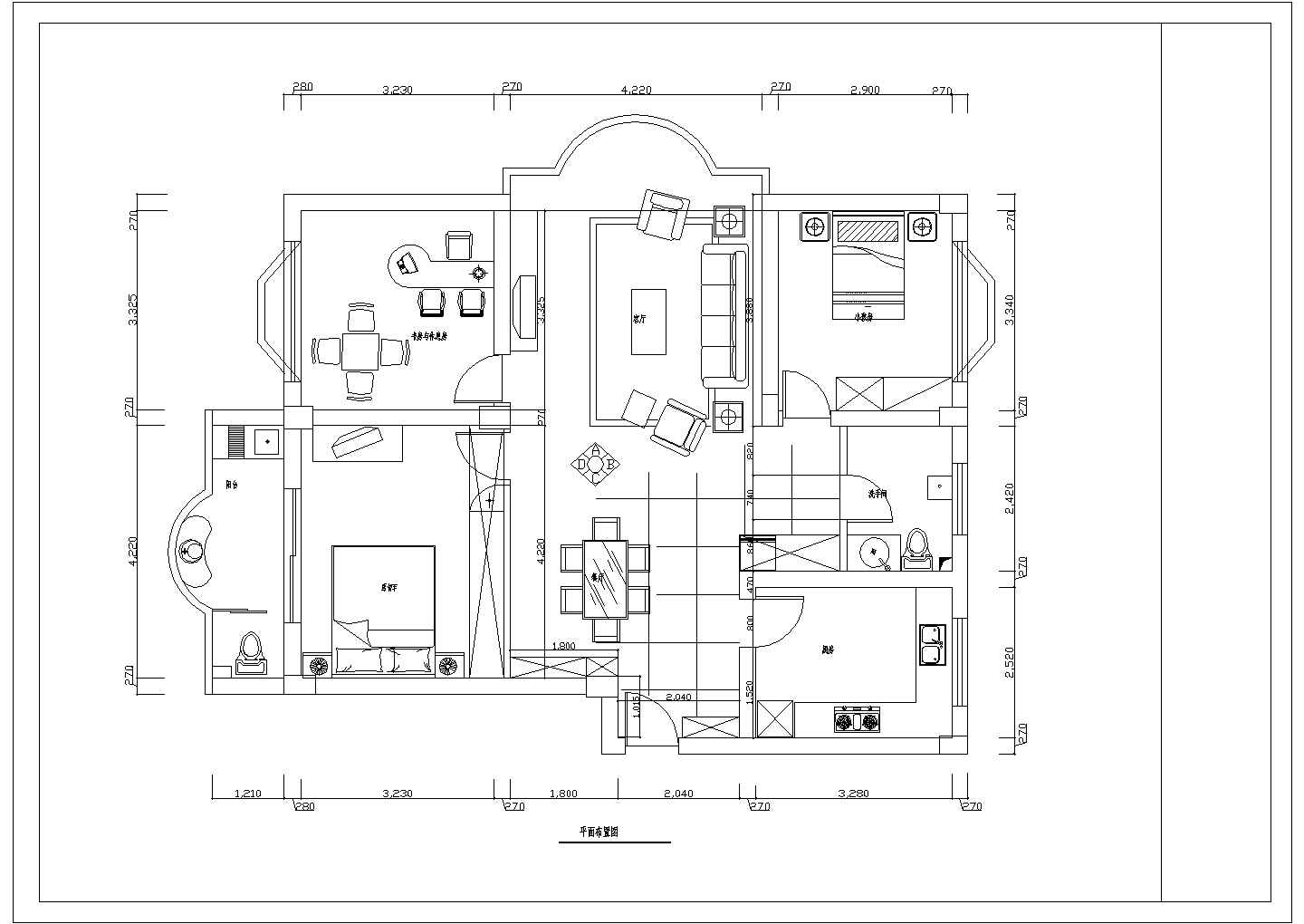 多层别墅室内装修设计方案节点详图-图一
