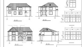 两层坡屋顶别墅建筑设计CAD节点详图