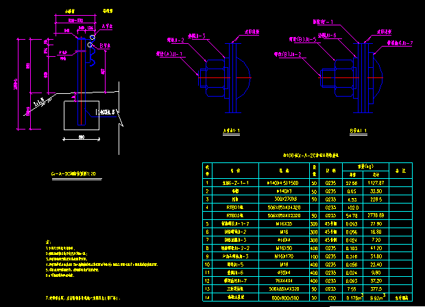 详细齐全的护栏设计CAD节点详图-图二