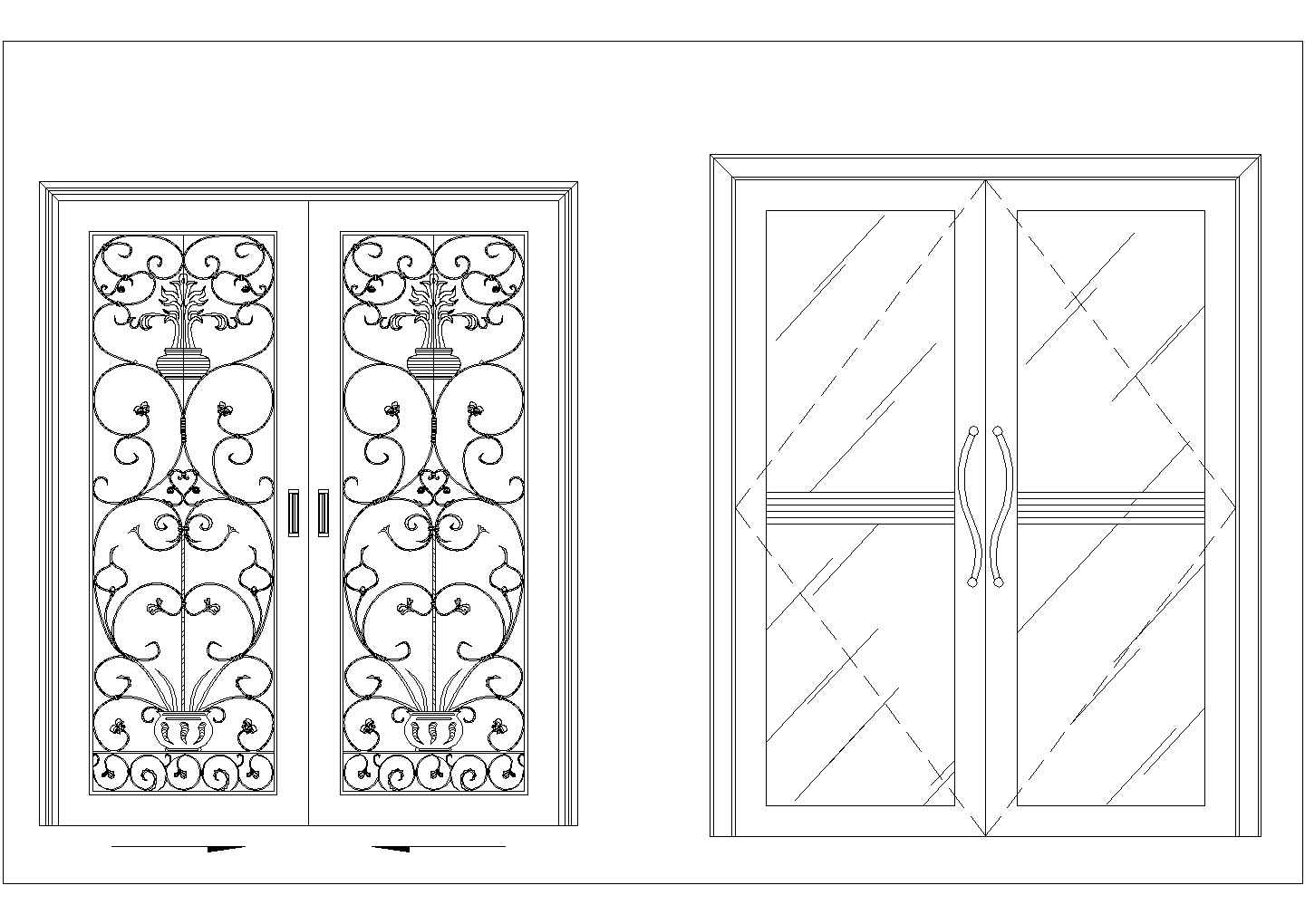 装修各种门窗的大样图和节点详图-图二