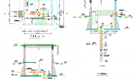 某地区深井泵房建施设计CAD节点详图