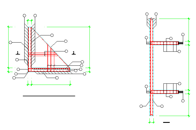 某地铁板墙钢筋CAD节点详图-图二