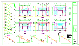某地某转换层结构楼梯节点构造详图CAD图纸