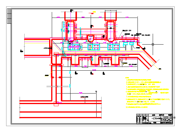 【山东省】某地泵房平面设计CAD节点详图-图一