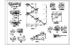某钢结构楼梯节点构造CAD详图