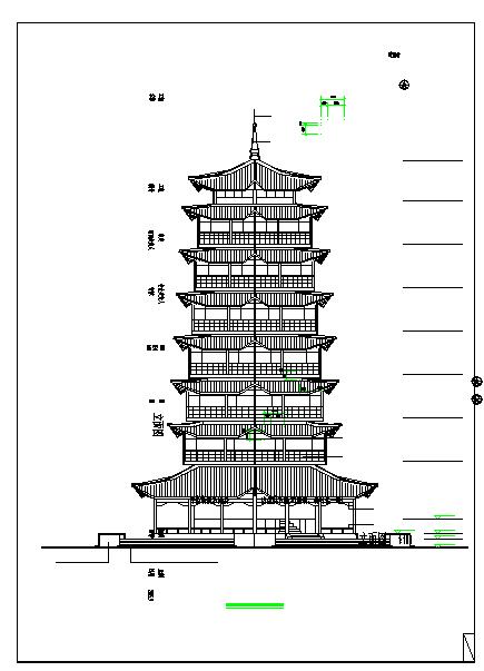 某塔楼综合整治建筑CAD节点详图-图二