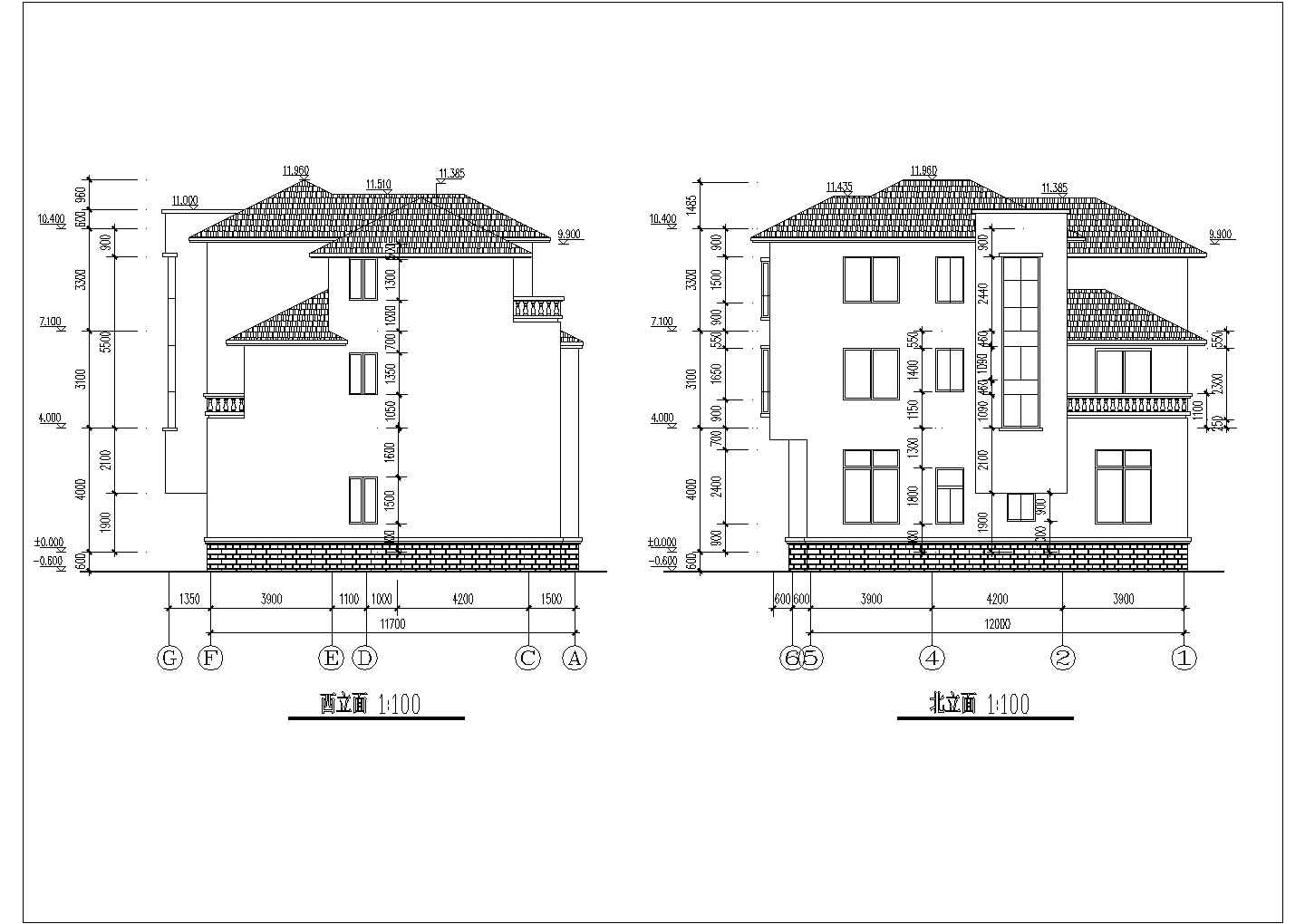 砖混结构三层住宅建筑设计CAD节点详图-图一