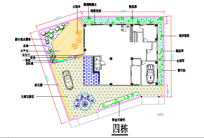 揭阳市某豪华别墅庭院景观设计节点详图