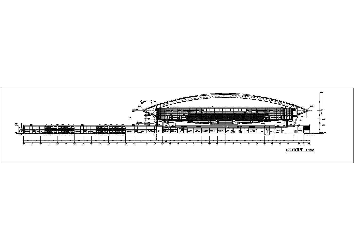 三层钢筋混凝土结构体育馆建施节点详图-图二