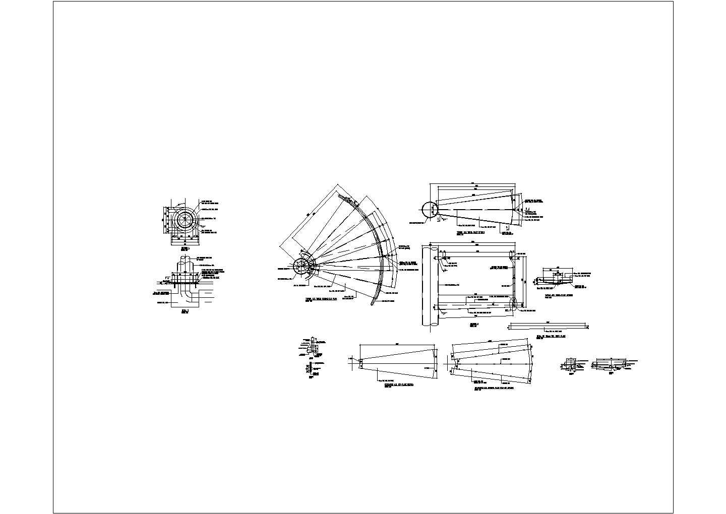 钢螺旋楼梯设计CAD节点详图-图二