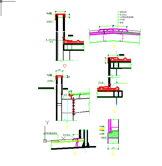 建筑施工檐口天沟设计节点详图-图二