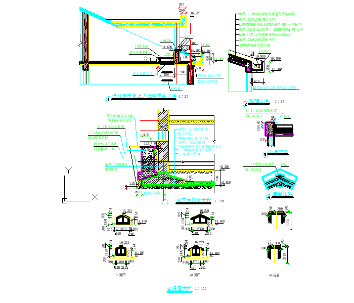某建筑坡屋面构造设计节点详图-图二