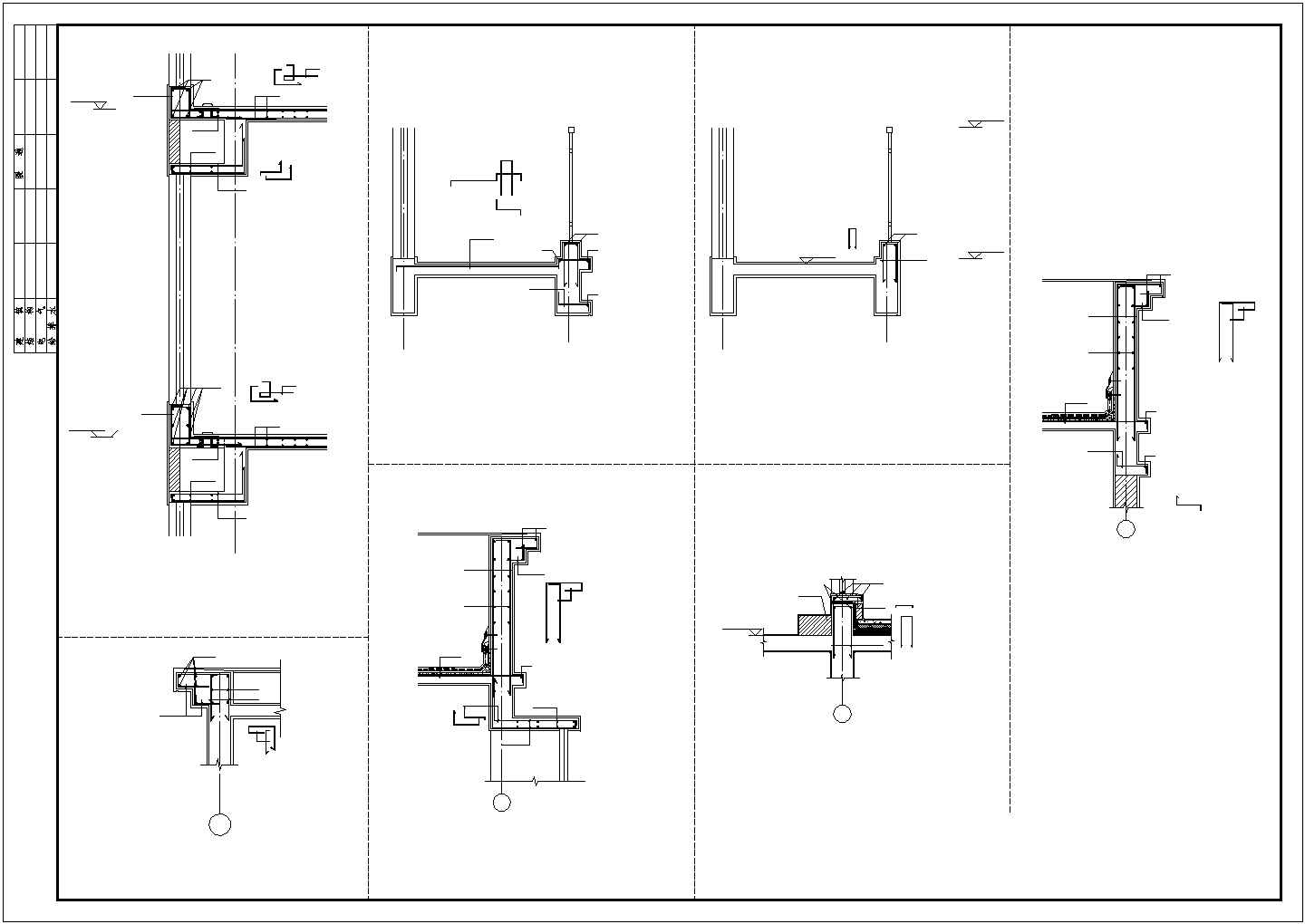 某住宅建筑剪力墙施工CAD节点详图-图二