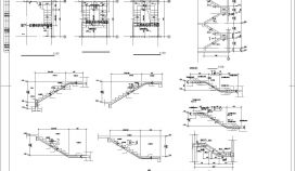 某建筑楼梯结构CAD节点详图
