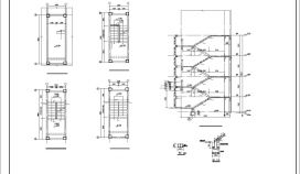 框架结构居民楼楼梯施工CAD节点详图