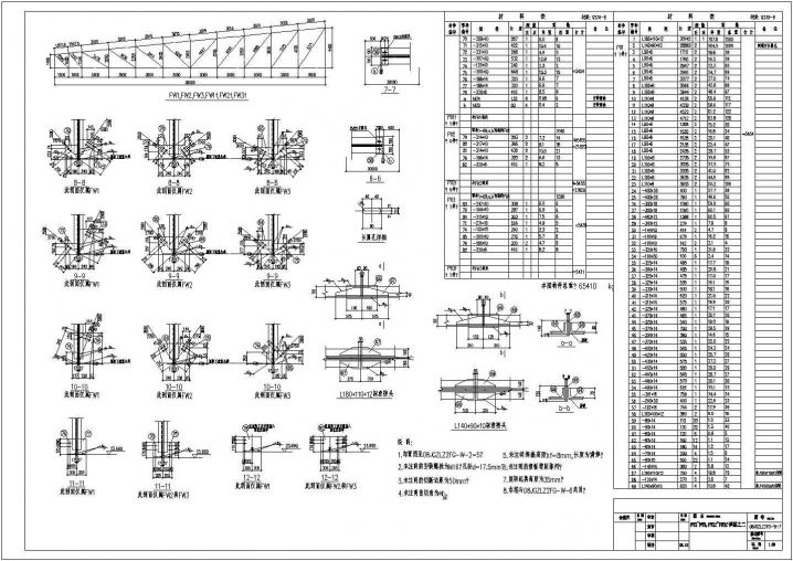 丰富齐全的钢桁架屋架CAD节点详图