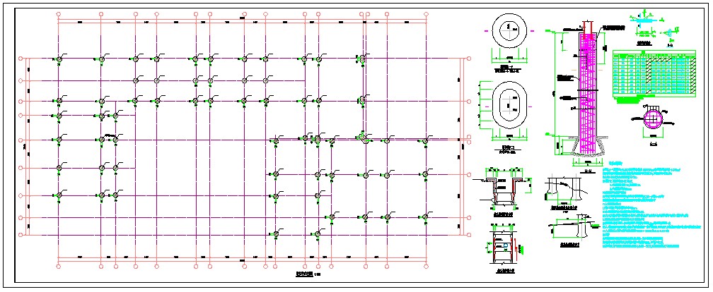 某建筑墩基础构造CAD节点详图-图一