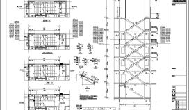 高层建筑楼梯施工CAD节点详图