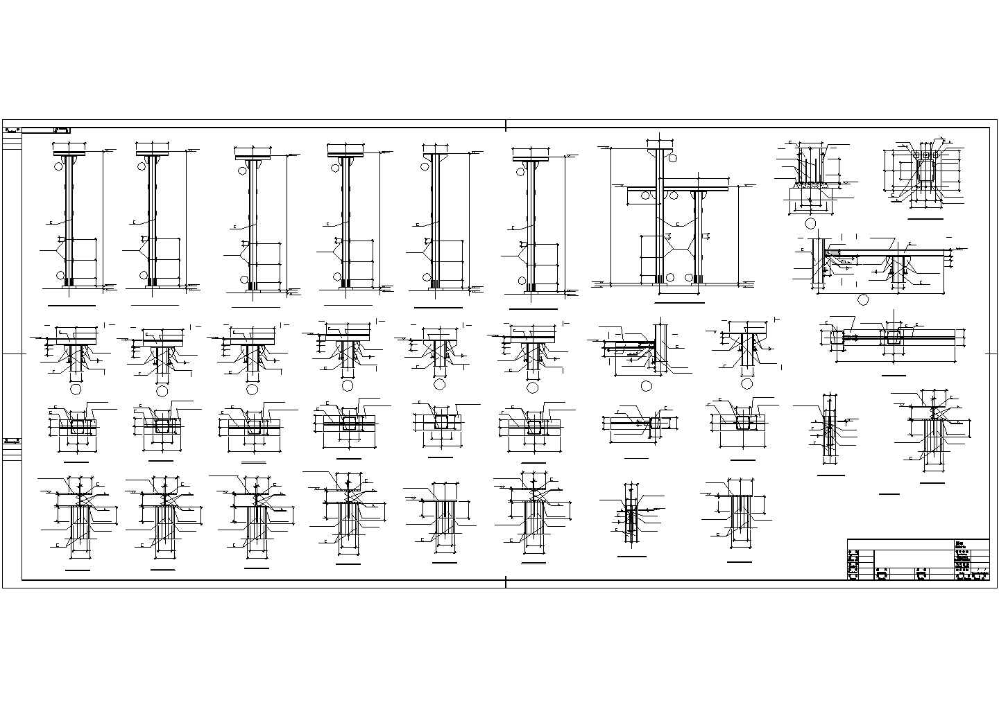 多种管架施工操作CAD节点详图-图二