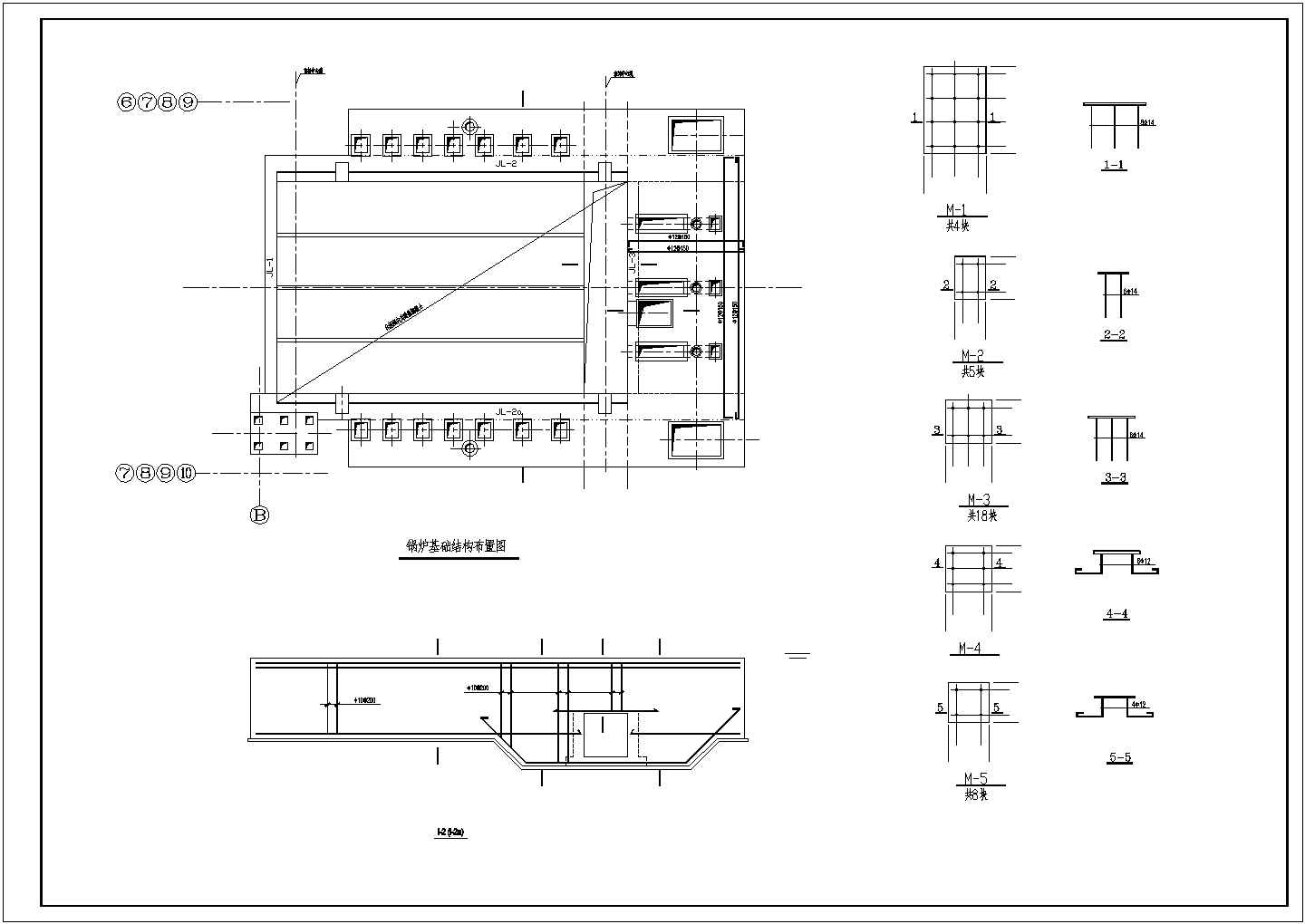 某工厂锅炉结构设计CAD节点详图-图一