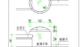 青岛某入口车道与台阶施工CAD节点详图