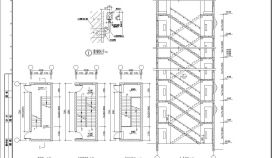 多层建筑楼梯全套建施CAD节点详图