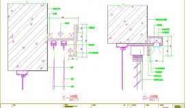 窗帘盒与百叶窗构造CAD节点详图