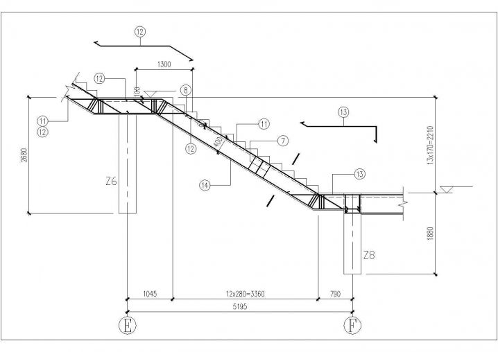 某地弧形梁式楼梯建施CAD节点详图