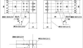 某建筑钢框架构造CAD节点详图
