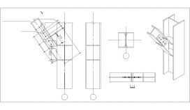 某建筑钢框架支撑CAD节点详图