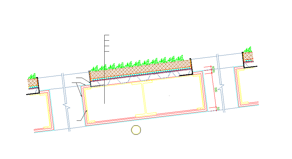 某建筑屋面绿化施工CAD节点详图-图一