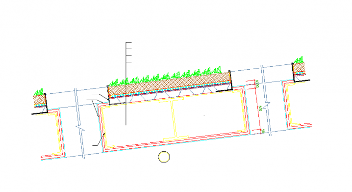 某建筑屋面绿化施工CAD节点详图